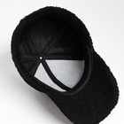 Бейсболка женская тёплая MINAKU барашек, размер 56-58, цвет чёрный - фото 24589169