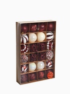 Ёлочные игрушки «Мелодия» ассорти люкс, шары новогодние, d=6 см, набор 24 шт., бело-бордовый 9510750