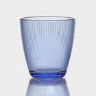 Стакан низкий стеклянный «Концепто Страйпи», 250 мл, цвет синий - фото 319757718