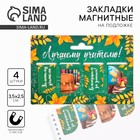 Магнитные закладки для книг, 4 шт. «Лучшему учителю» - Фото 1