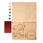 Новогодний набор для творчества. Роспись по дереву копилка «‎Новогодний транспорт»‎ - фото 24651191