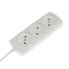 Удлинитель Luazon Lighting ECO, 3 розетки, 4.5 м, 6 А,1300 Вт, ШВВП 2×0.75 мм2, без заземления, белый - Фото 2