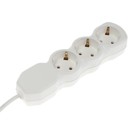 Удлинитель Luazon Lighting ECO, 3 розетки, 8 м, 10 А, 2200 Вт, ПВС 3×0.75 мм2, с заземлением, белый - Фото 2