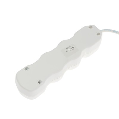 Удлинитель Luazon Lighting ECO, 3 розетки, 8 м, 10 А, 2200 Вт, ПВС 3×0.75 мм2, с заземлением, белый