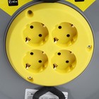 Удлинитель на катушке Luazon Lighting ECO, 4 розетки, 40 м, 10 А, ПВС 3х0.75 мм2, с з/к,IP44 - Фото 4
