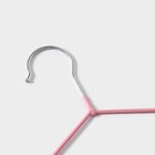 Плечики - вешалки для одежды Доляна, 29.5×16.5 см, 10 шт., детские, антискользящее покрытие, розовые - Фото 3