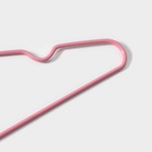 Плечики - вешалки для одежды Доляна, 29.5×16.5 см, 10 шт., детские, антискользящее покрытие, розовые - Фото 4