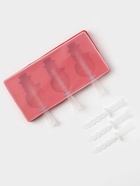 Форма для мороженого новогодняя Доляна «Снеговик», силикон, 18×9×2 см, 3 ячейки, с палочками, красная - Фото 5