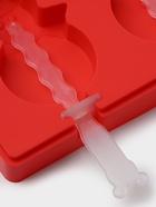 Форма для мороженого новогодняя Доляна «Снеговик», силикон, 18×9×2 см, 3 ячейки, с палочками, красная - Фото 7