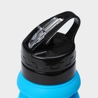 Бутылка для воды складная Доляна «Стоун», силикон, 530 мл, 7×21 см, цвет голубой - Фото 11