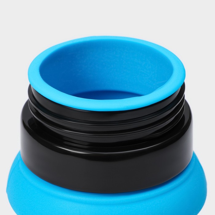 Бутылка складная Доляна «Стоун», 530 мл, 7×21 см, цвет голубой