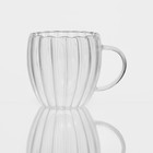 Кружка стеклянная с двойными стенками «Риба», 250 мл - Фото 2