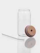 Стакан BellaTenero «Эко», 500 мл, 7.5×15.5 см, с трубочкой, с бамбуковой крышкой, стекло, прозрачный - Фото 3