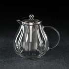 Чайник стеклянный заварочный с металлическим ситом «Глори», 1 л - фото 3364252
