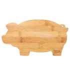 Доска разделочная Piggy, 26х14,2х1.2 см, бамбук - Фото 3