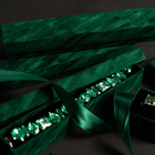 Коробочка подарочная под браслет/цепочку/часы «Бархат», 20,5×4 (размер полезной части 20,2×3,2 см), цвет зелёный - Фото 2