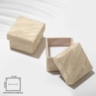 Коробочка подарочная под кольцо «Бархат», 5×5 (размер полезной части 4,2×4,2 см), цвет молочный - фото 319669560