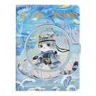 Записная книжка подарочная, А6, 100 листов, цветной блок, с фигурным хлястиком на магните, "Кошка" МИКС - фото 22420141