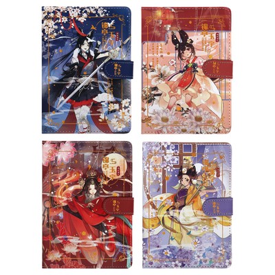 Записная книжка подарочная, А6+, 132 листа, цветной блок, с хлястиком на магните, обложка пвх, «Аниме», МИКС