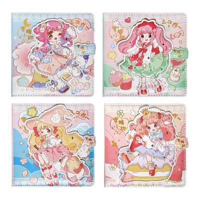 Записная книжка подарочная, А6, 132 листа, цветной блок, с хлястиком на магните, обложка ПВХ, «Аниме», МИКС