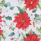 Скатерть новогодняя «Доляна. Рождественские цветы» 145×300 см - Фото 4