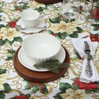 Скатерть новогодняя Доляна «Праздничные украшения» 145×260 см, 100% п/э - Фото 3