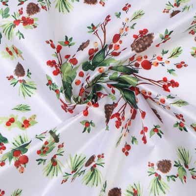 Скатерть Доляна «Хвойный узор» 145×220 см, 100% п/э