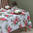 Скатерть новогодняя Доляна «Рождественский букет» 145×220 см, 100% п/э - Фото 2