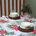 Скатерть новогодняя Доляна «Рождественский букет» 145×220 см, 100% п/э - Фото 3