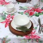 Скатерть новогодняя Доляна «Рождественский букет» 145×300 см, 100% п/э - Фото 4