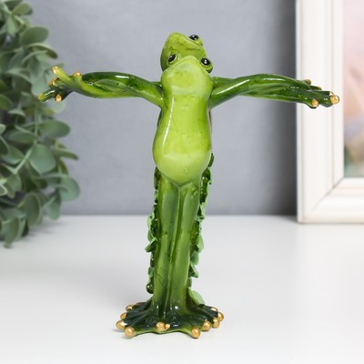 Фигурка полистоун «Лягушки-гармония», 5×14.5×13 см