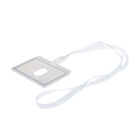 Бейдж - карман горизонтальный, внешний размер 100×74 мм, внутренний размер 90×54 мм, светло-серый, с лентой, жёсткокаркасный - Фото 5