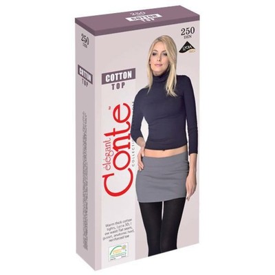 Колготки женские COTTON TOP, размер 4, цвет nero