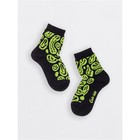 Носки детские хлопковые Conte Kids Tip-Top, размер 16, цвет чёрный, салатовый - фото 110770335