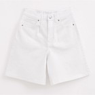 Шорты джинсовые женские, размер L, цвет white - Фото 8