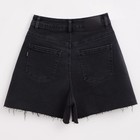 Шорты джинсовые женские, размер L, цвет washed black - Фото 4