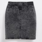 Юбка джинсовая женская, размер XS, цвет acid washed grey - Фото 10