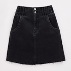 Юбка джинсовая женская, размер XXS, цвет washed black - Фото 5