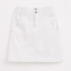 Юбка джинсовая женская, размер L, цвет white - Фото 5