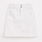 Юбка джинсовая женская, размер XXS, цвет white - Фото 5