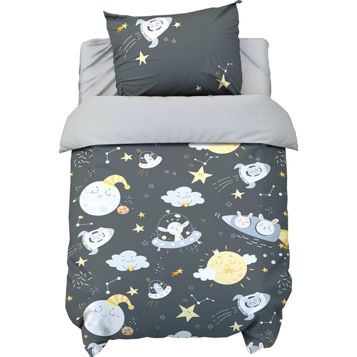 Постельное бельё ясельное «Крошка Я. Полет в космос», бязь - Фото 1