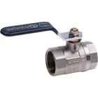 Кран шаровой AQUALINK, PN 50, внутренняя/внутренняя резьба 3/4", ручка, никелированный 9775643