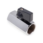Кран шаровой AQUALINK "мини", PN 10, внутренняя/внутренняя резьба 1/2", хром 9775679