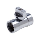 Кран шаровой AQUALINK "мини", PN 10, внутренняя/внутренняя резьба 1/2", ручка, хром - фото 22420604