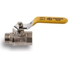 Кран шаровой газовый AQUALINK, PN 16, внутренняя/наружная резьба 1", ручка, никелир. - Фото 1