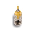 Кран шаровой газовый AQUALINK, PN 16, внутренняя/внутренняя резьба 3/4", бабочка, никелир. - Фото 2