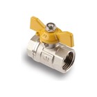 Кран шаровой газовый AQUALINK, PN 16, внутренняя/внутренняя резьба 3/4", бабочка, никелир. - Фото 3