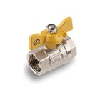 Кран шаровой газовый AQUALINK, PN 16, внутренняя/внутренняя резьба 3/4", бабочка, никелир. - Фото 4