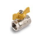 Кран шаровой газовый AQUALINK, PN 16, внутренняя/внутренняя резьба 3/4", бабочка, никелир. - Фото 5