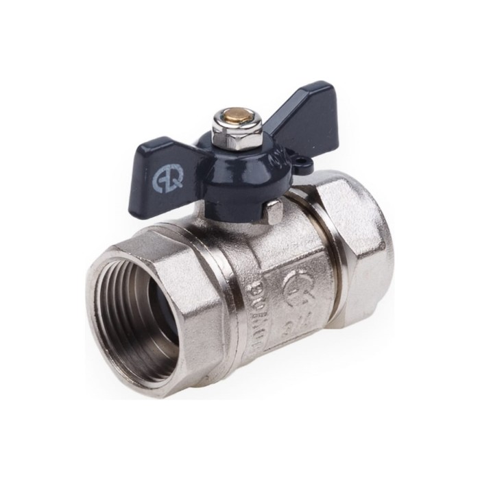 

Кран шаровой AQUALINK, PN 10, 1/2" х 16 мм, внутренняя резьба/цанга, бабочка, никелированный